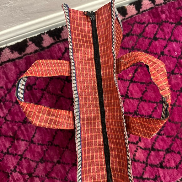 Bode Red Zipper Tote Bag - Picture 4 of 5